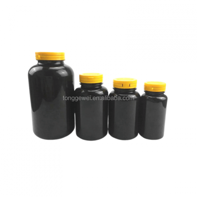 Verpackengroßhandel des Bestseller- leeren klaren schwarzen Plastikkapsel-Tablettenfläschchens 100cc 120cc 150cc 200cc 250cc 300cc 500cc