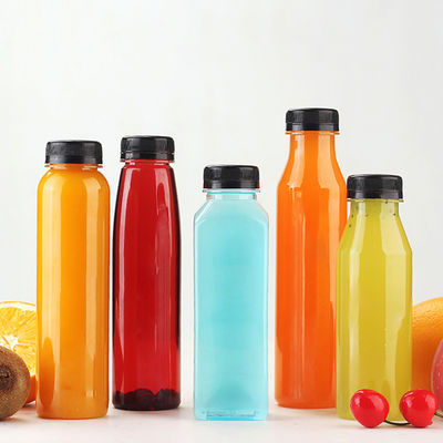 Press 350ml Square Plastic Bottles Cold Brew Tea Bottle