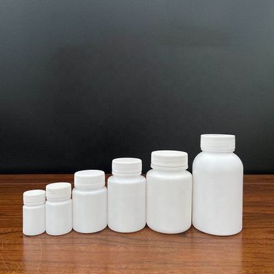 Circle PE Capsule Granule Plastic Medicine Bottles With Screw Cap 30~100cc