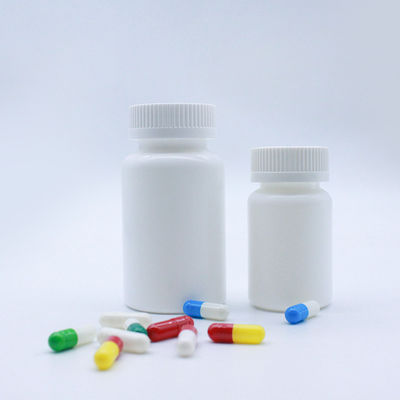PE 100ml Small Plastic Medicine Bottles Wide Mouth Hot Stamping