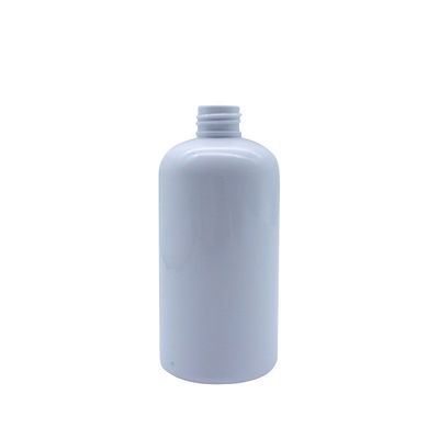 White 300ml PET Plastic Lotion Bottles With Spray Pump Round Boston Bottle