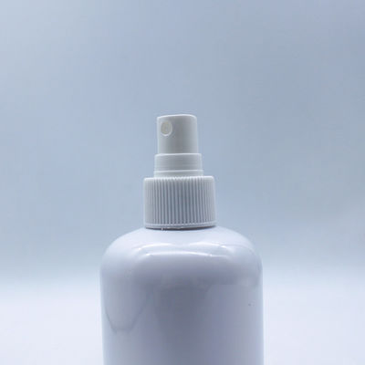 White 300ml PET Plastic Lotion Bottles With Spray Pump Round Boston Bottle