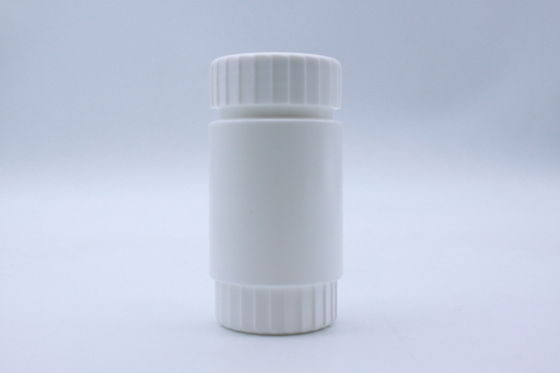 70ml PE Plastic Empty White Capsule Bottle With Child Resistant Cap